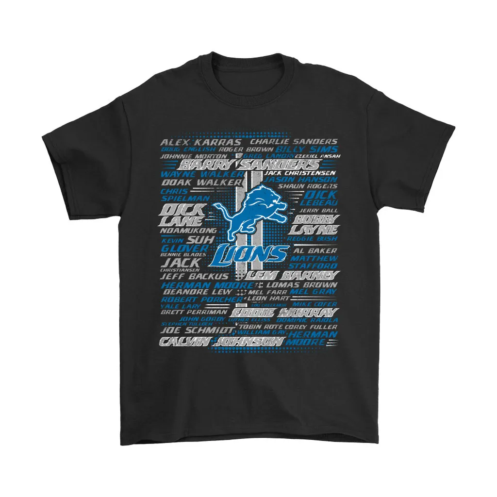 Nfl American Football All Players Team Detroit Lions Men Women T-shirt, Hoodie, Sweatshirt