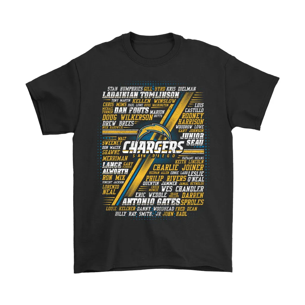 Nfl American Football All Players Team San Diego Chargers Men Women T-shirt, Hoodie, Sweatshirt