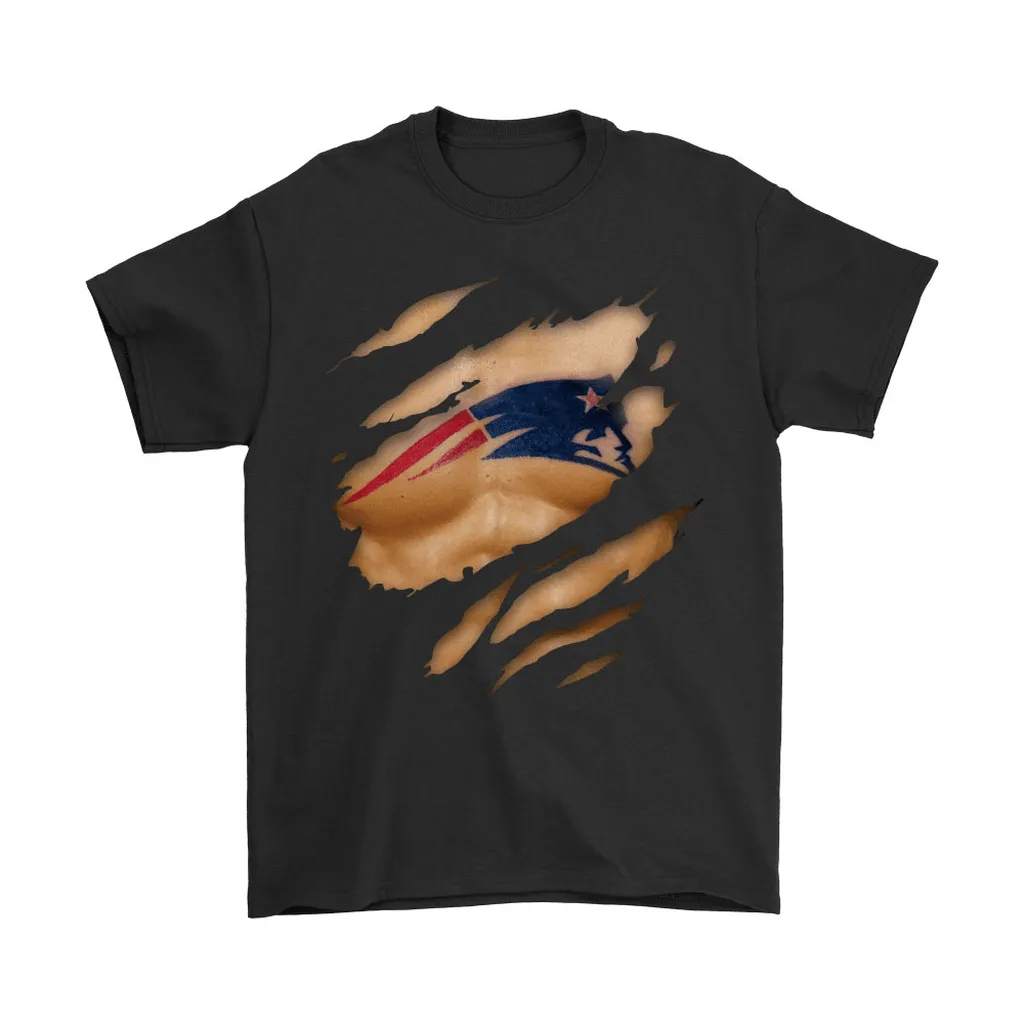 Nfl Football Logo 3d Art Chest New England Patriots Tattoo Men Women T-shirt, Hoodie, Sweatshirt