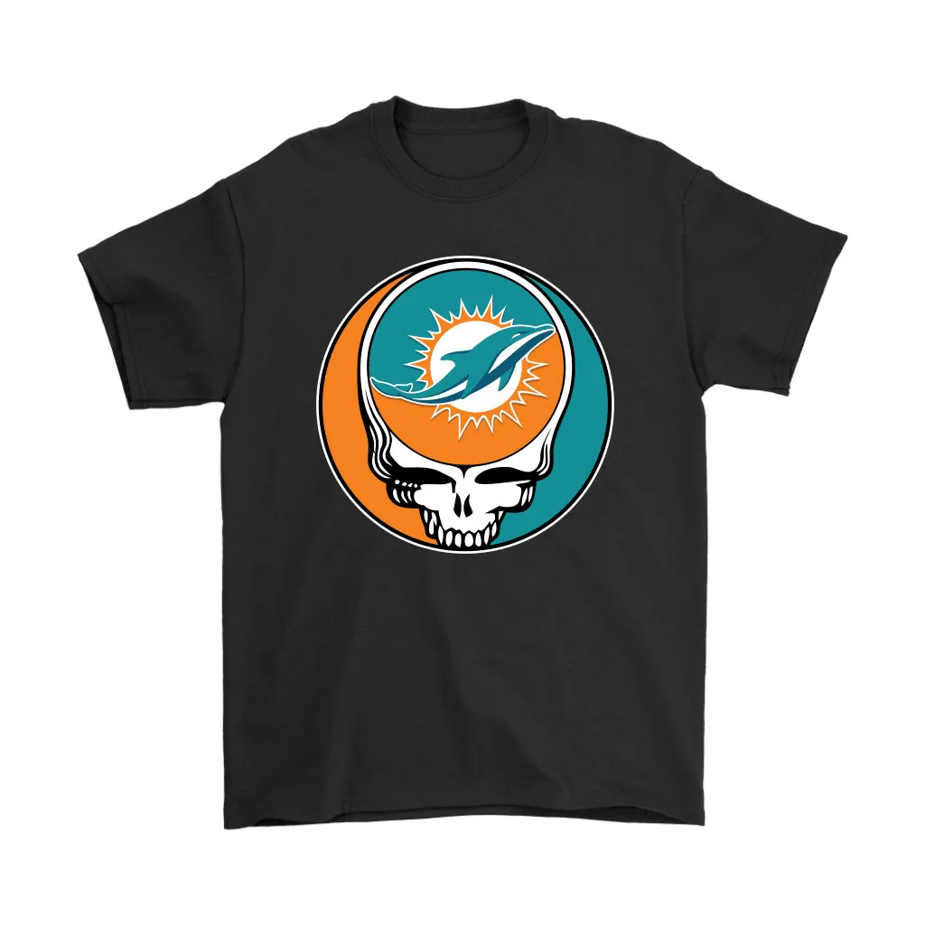 Nfl Team Miami Dolphins X Grateful Dead Logo Band Men Women T-shirt, Hoodie, Sweatshirt