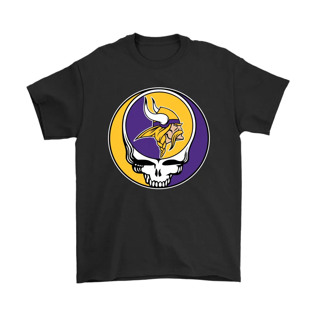 Nfl Team Minnesota Vikings X Grateful Dead Logo Band Men Women T-shirt, Hoodie, Sweatshirt