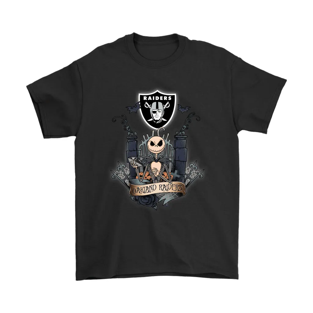 Oakland Raiders Jack Skellington This Is Halloween Nfl Men Women T-shirt, Hoodie, Sweatshirt