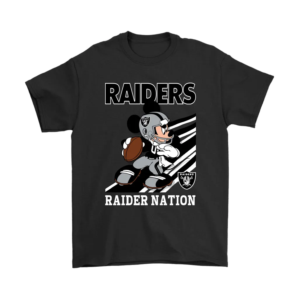 Oakland Raiders Slogan Raider Nation Mickey Mouse Nfl Men Women T-shirt, Hoodie, Sweatshirt