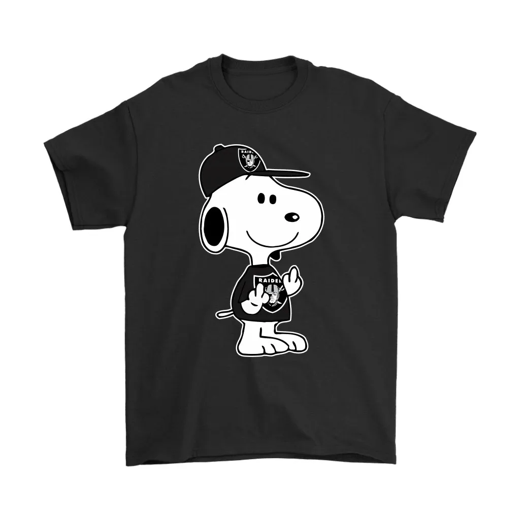 Oakland Raiders Snoopy Double Middle Fingers Fck You Nfl Men Women T-shirt, Hoodie, Sweatshirt