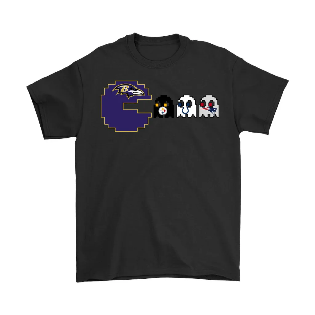 Pacman  American Football Baltimore Ravens Men Women T-shirt, Hoodie, Sweatshirt