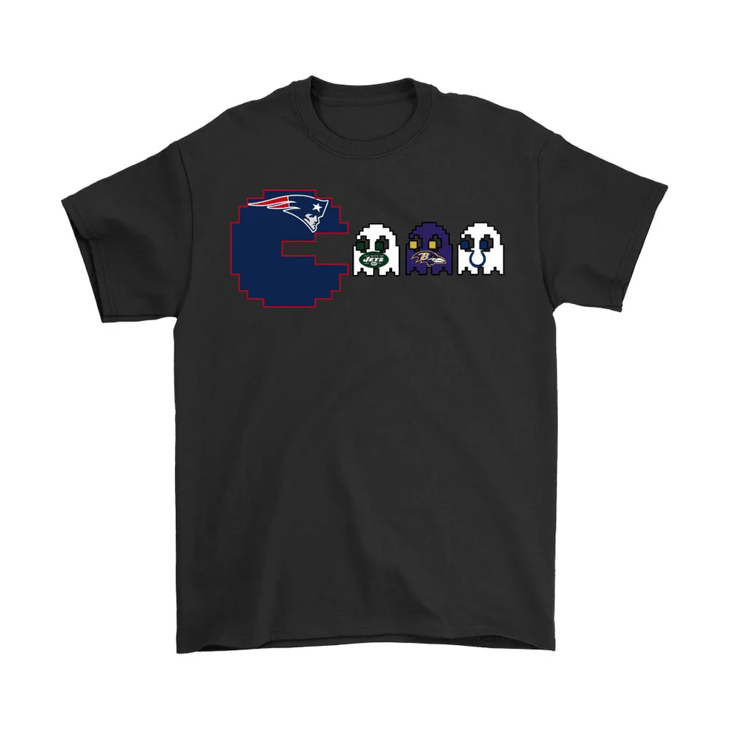 Pacman  American Football New England Patriots Men Women T-shirt, Hoodie, Sweatshirt