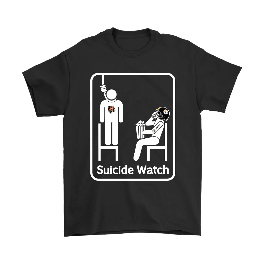 Pittsburgh Steelers Suicide Watch With Popcorn Nfl Men Women T-shirt, Hoodie, Sweatshirt