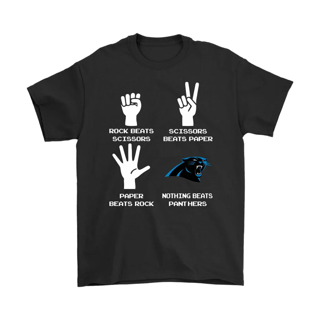 Rock Paper Scissors Nothing Beats The Carolina Panthers Men Women T-shirt, Hoodie, Sweatshirt