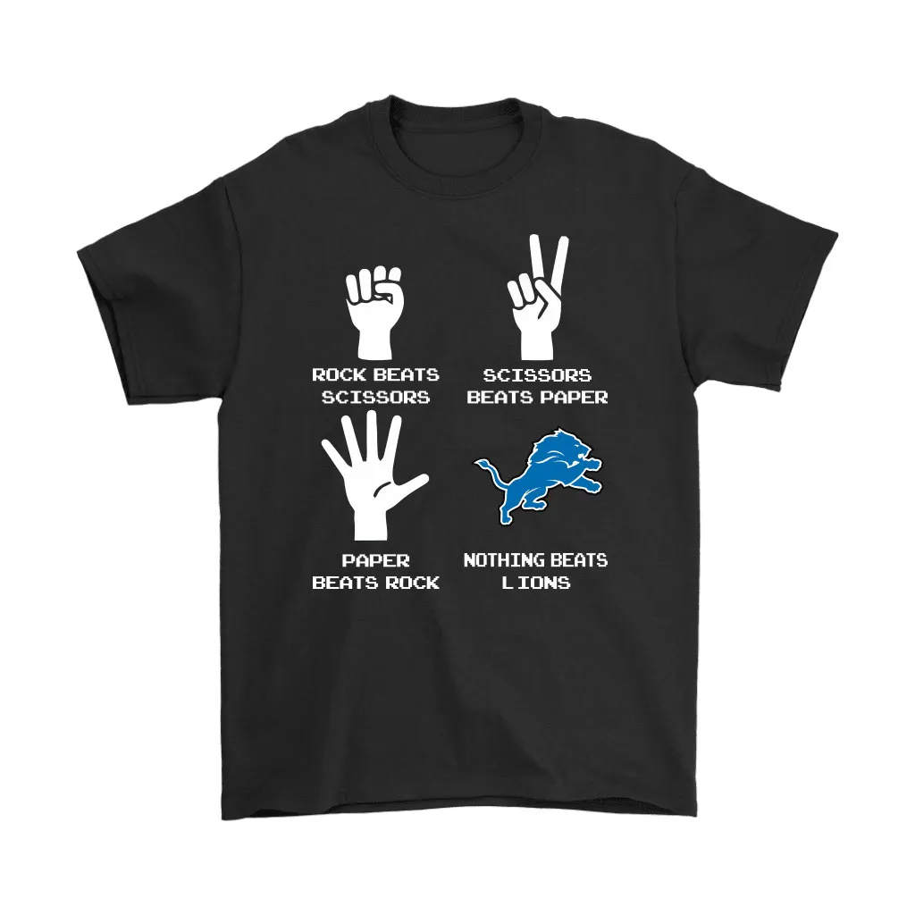 Rock Paper Scissors Nothing Beats The Detroit Lions Men Women T-shirt, Hoodie, Sweatshirt