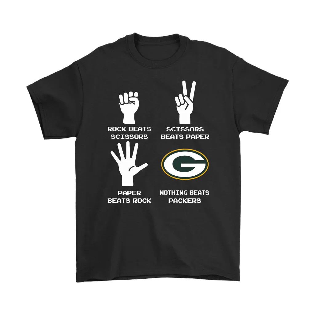 Rock Paper Scissors Nothing Beats The Green Bay Packers Men Women T-shirt, Hoodie, Sweatshirt