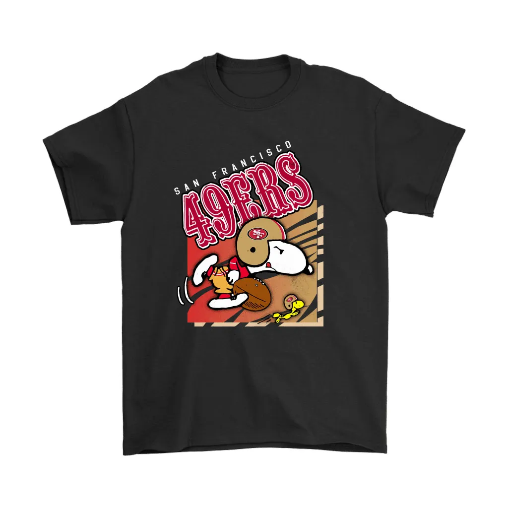 San Francisco 49ers Football Woodstock And Snoopy Men Women T-shirt, Hoodie, Sweatshirt