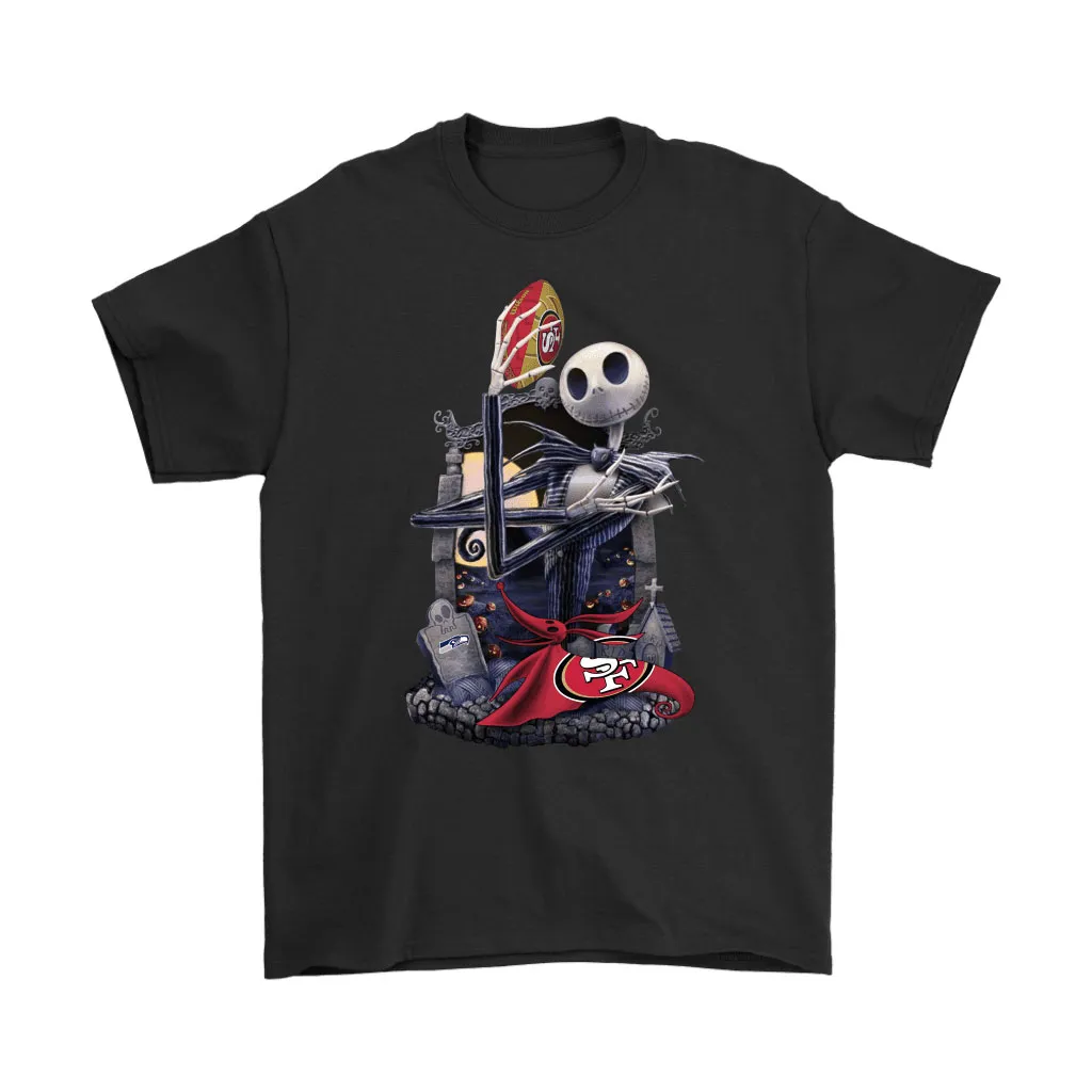 San Francisco 49ers Jack Skellington Halloween Men Women T-shirt, Hoodie, Sweatshirt