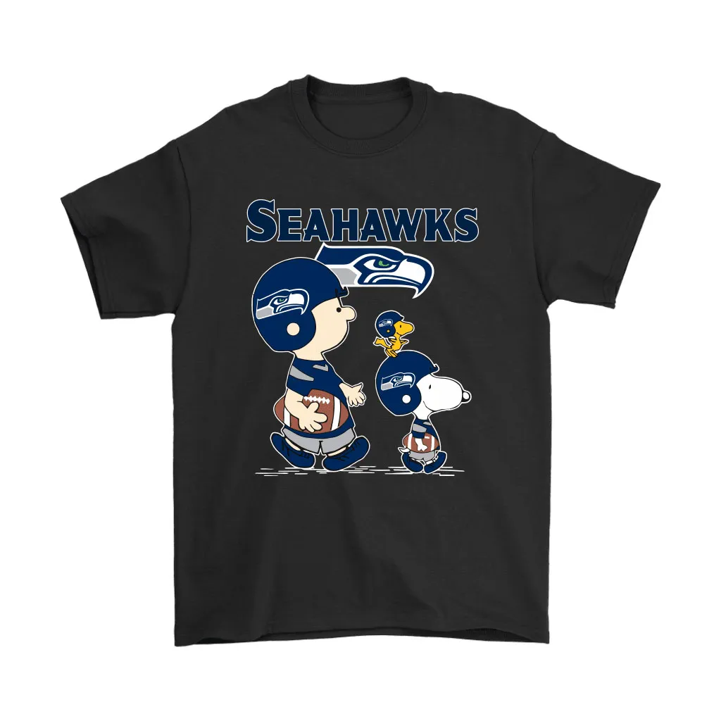 Seattle Seahawks Lets Play Football Together Snoopy Nfl Men Women T-shirt, Hoodie, Sweatshirt