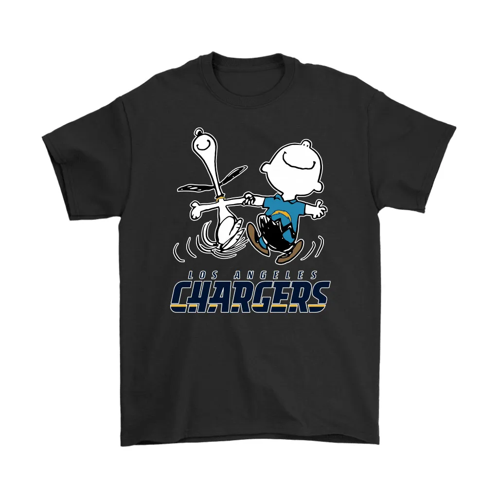 Snoopy And Charlie Brown Happy Los Angeles Chargers Fans Men Women T-shirt, Hoodie, Sweatshirt