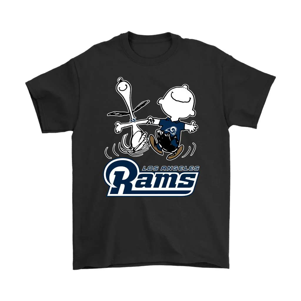 Snoopy And Charlie Brown Happy Los Angeles Rams Fans Men Women T-shirt, Hoodie, Sweatshirt