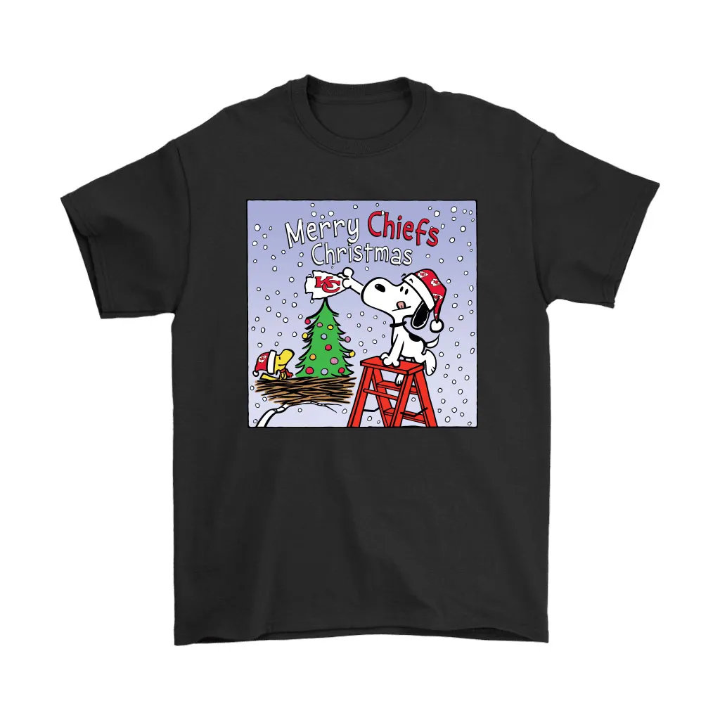 Snoopy And Woodstock Merry Kansas City Chiefs Christmas Men Women T-shirt, Hoodie, Sweatshirt