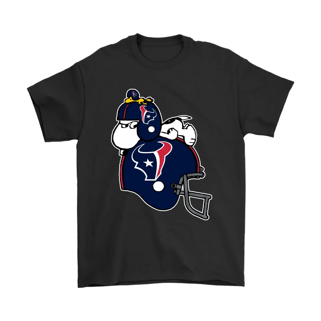 Snoopy And Woodstock Resting On Houston Texans Helmet Men Women T-shirt, Hoodie, Sweatshirt