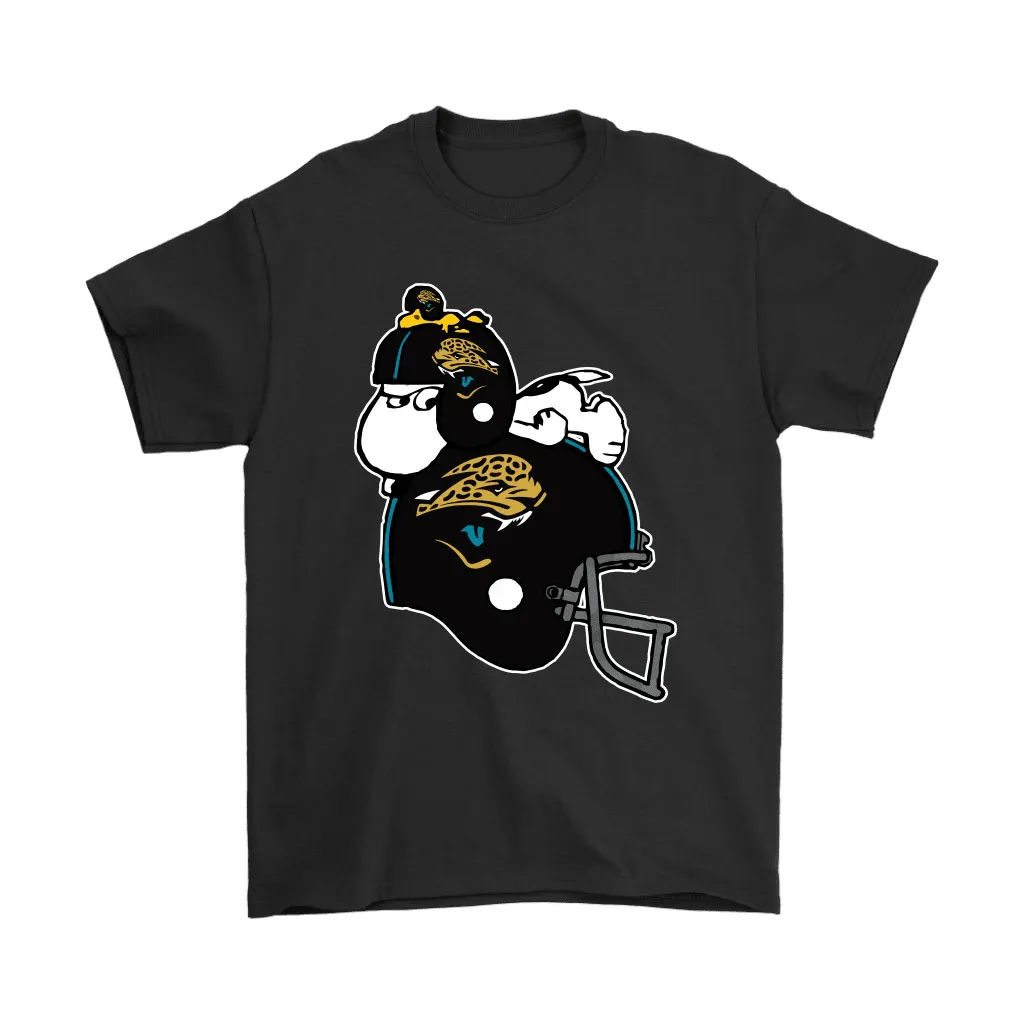 Snoopy And Woodstock Resting On Jacksonville Jaguars Helmet Men Women T-shirt, Hoodie, Sweatshirt