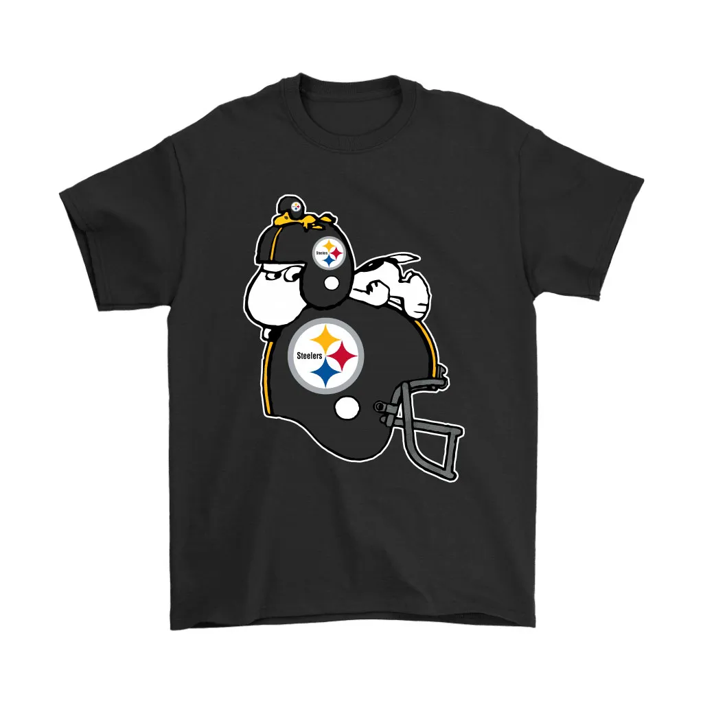 Snoopy And Woodstock Resting On Pittsburgh Steelers Helmet Men Women T-shirt, Hoodie, Sweatshirt