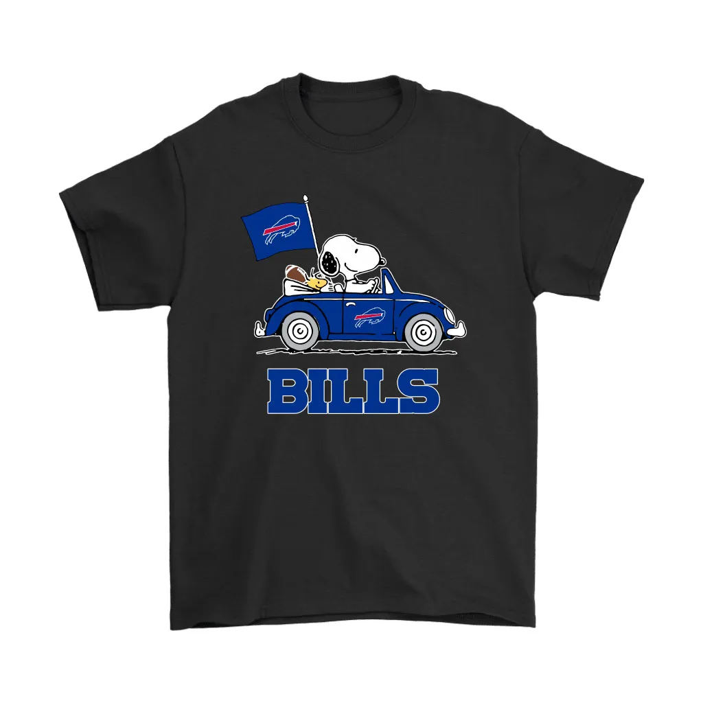 Snoopy And Woodstock Ride The Buffalo Bills Car Nfl Men Women T-shirt, Hoodie, Sweatshirt