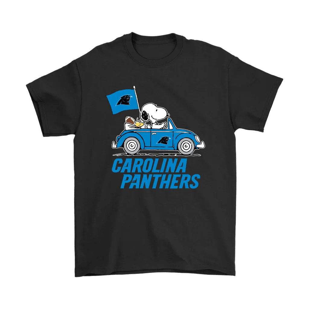 Snoopy And Woodstock Ride The Carolina Panthers Car Nfl Men Women T-shirt, Hoodie, Sweatshirt