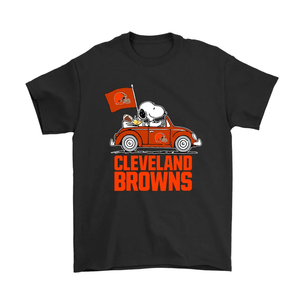 Snoopy And Woodstock Ride The Cleveland Browns Car Nfl Men Women T-shirt, Hoodie, Sweatshirt