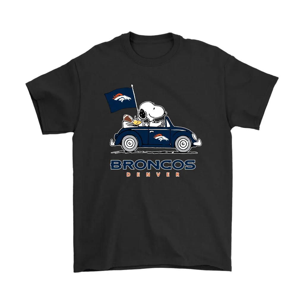 Snoopy And Woodstock Ride The Denver Broncos Car Nfl Men Women T-shirt, Hoodie, Sweatshirt