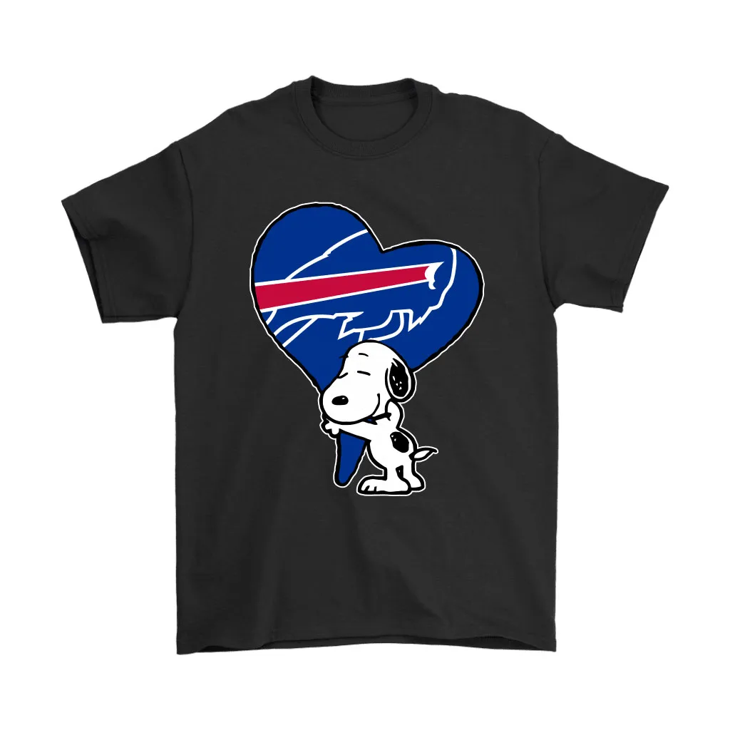 Snoopy Hugs The Buffalo Bills Heart Nfl Men Women T-shirt, Hoodie, Sweatshirt