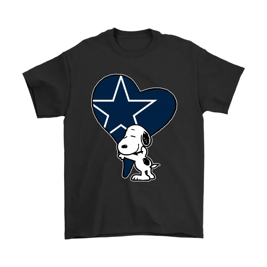 Snoopy Hugs The Dallas Cowboys Heart Nfl Men Women T-shirt, Hoodie, Sweatshirt