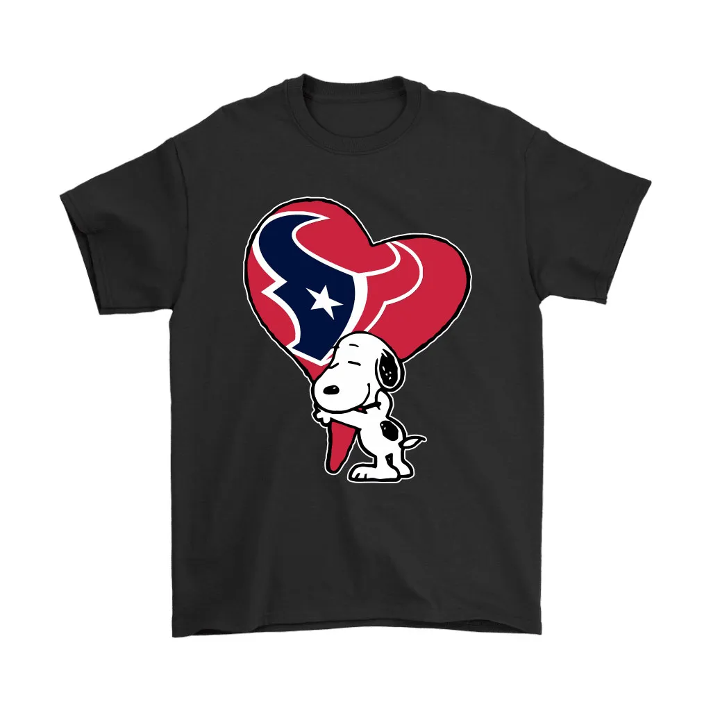 Snoopy Hugs The Houston Texans Heart Nfl Men Women T-shirt, Hoodie, Sweatshirt