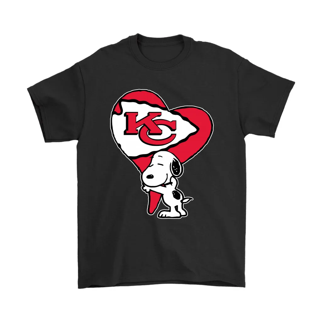 Snoopy Hugs The Kansas City Chiefs Heart Nfl Men Women T-shirt, Hoodie, Sweatshirt