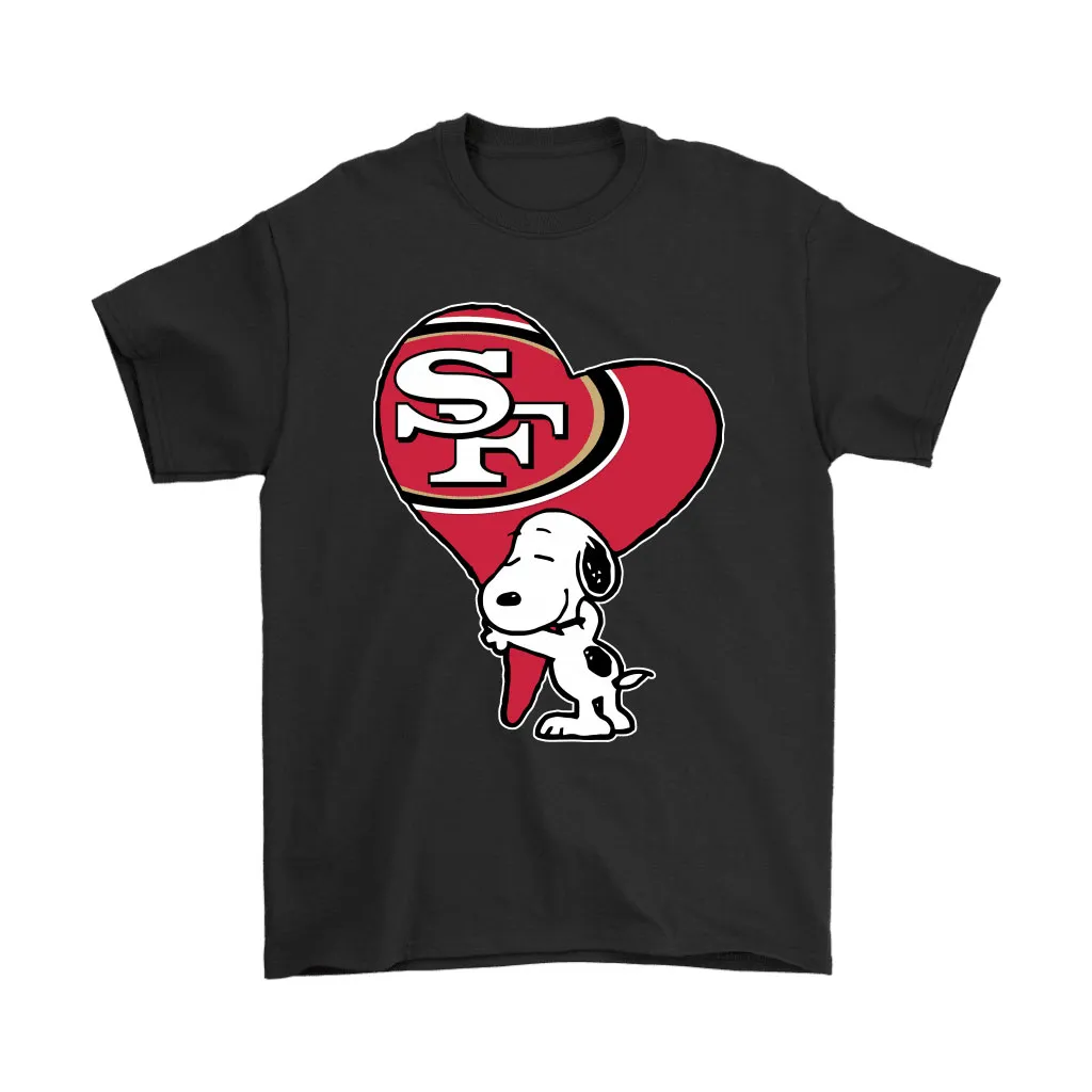 Snoopy Hugs The San Francisco 49ers Heart Nfl Men Women T-shirt, Hoodie, Sweatshirt