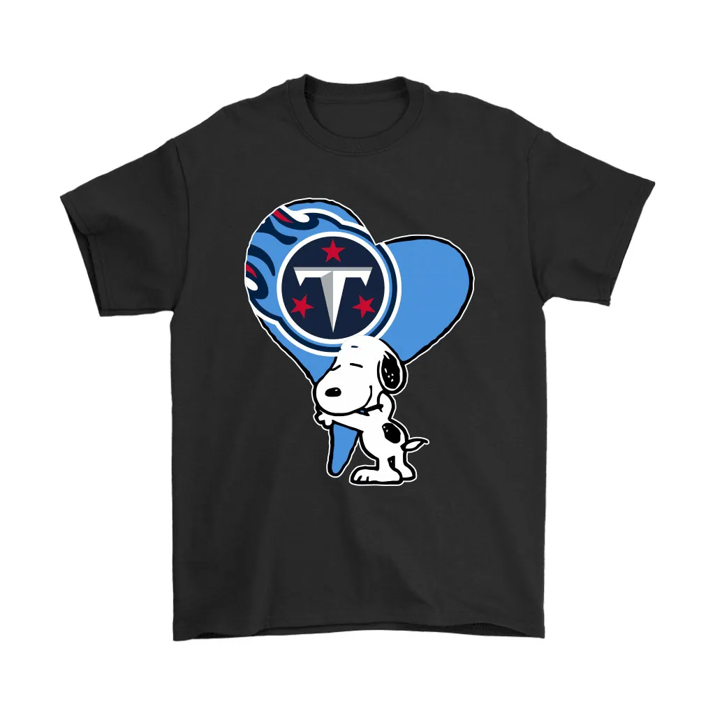 Snoopy Hugs The Tennessee Titans Heart Nfl Men Women T-shirt, Hoodie, Sweatshirt