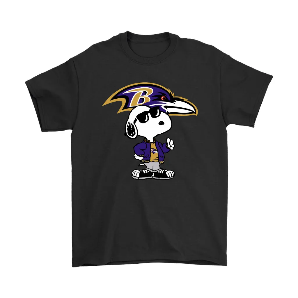 Snoopy Joe Cool To Be The Baltimore Ravens Nfl Men Women T-shirt, Hoodie, Sweatshirt