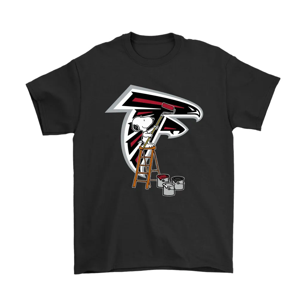 Snoopy Paints The Atlanta Falcons Logo Nfl Football Men Women T-shirt, Hoodie, Sweatshirt