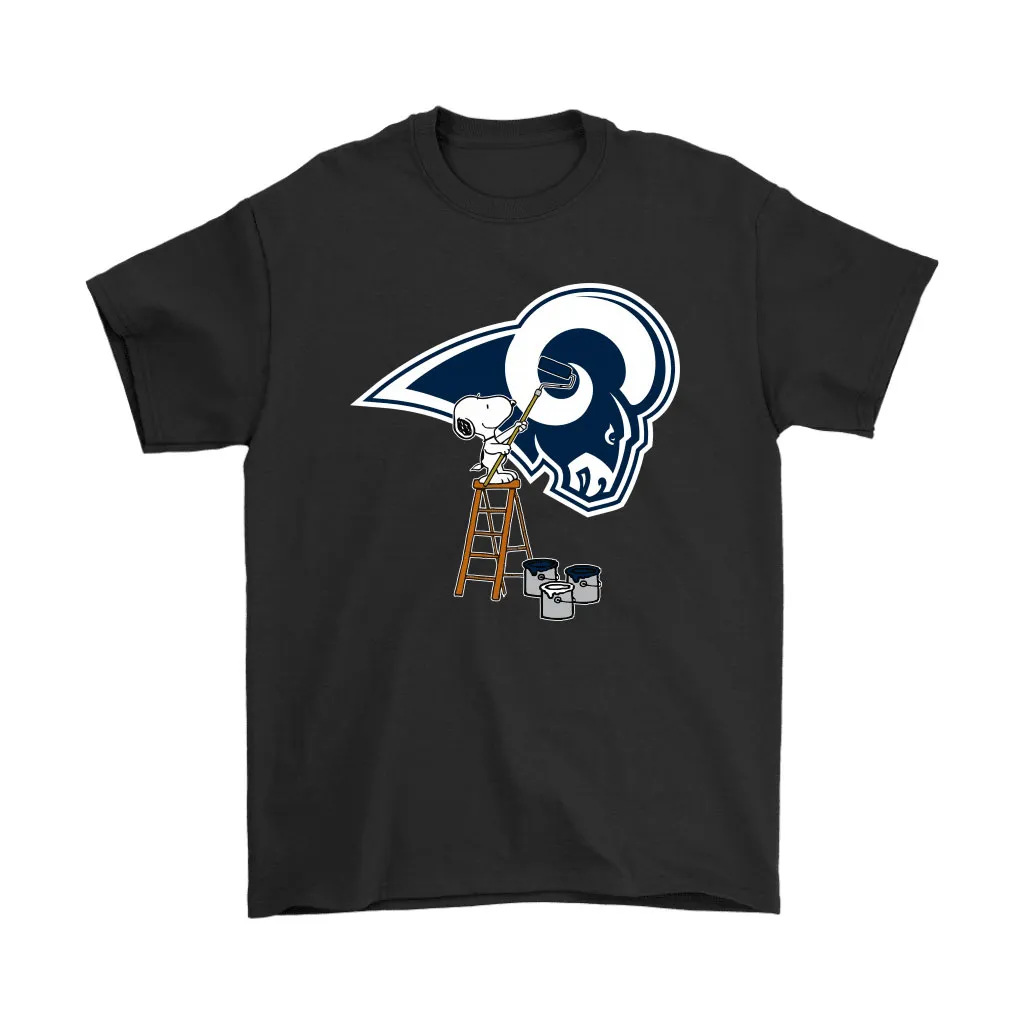 Snoopy Paints The Los Angeles Rams Logo Nfl Football Men Women T-shirt, Hoodie, Sweatshirt