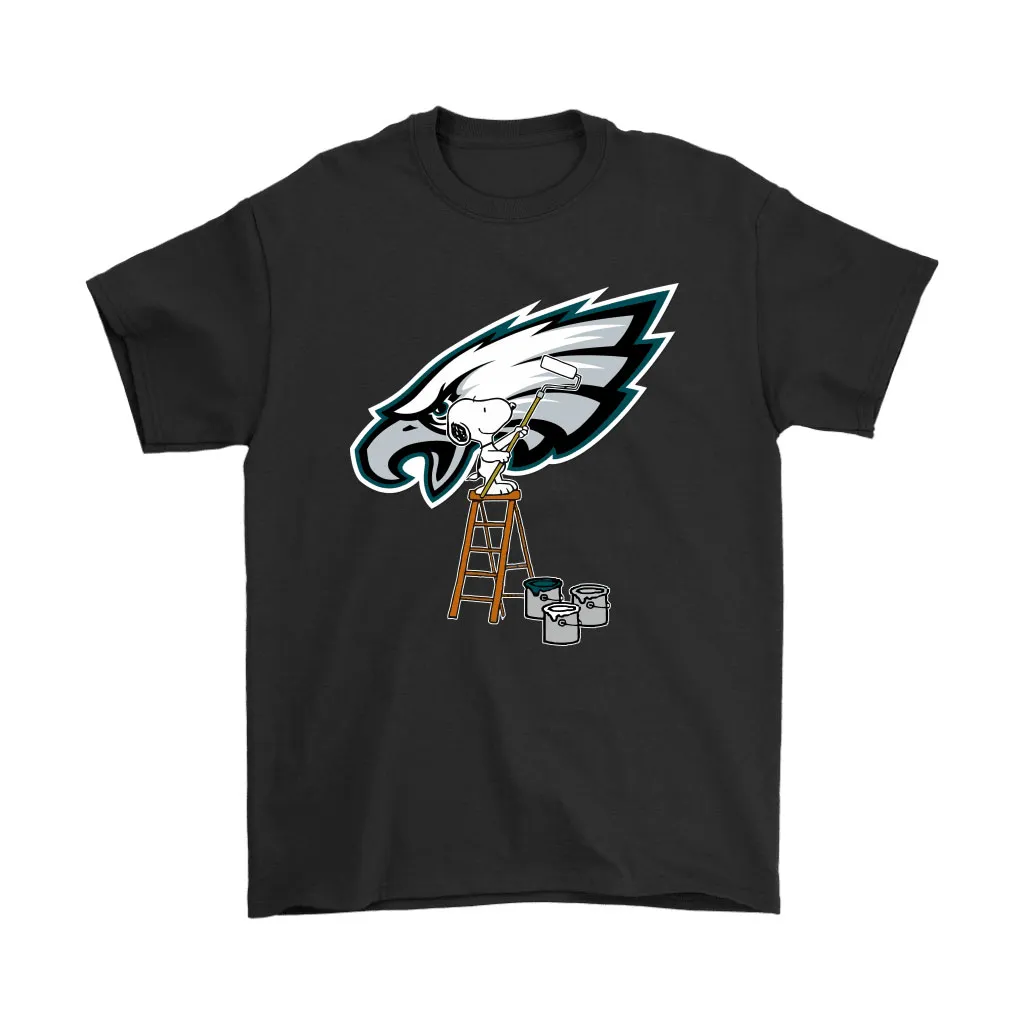 Snoopy Paints The Philadelphia Eagles Logo Nfl Football Men Women T-shirt, Hoodie, Sweatshirt