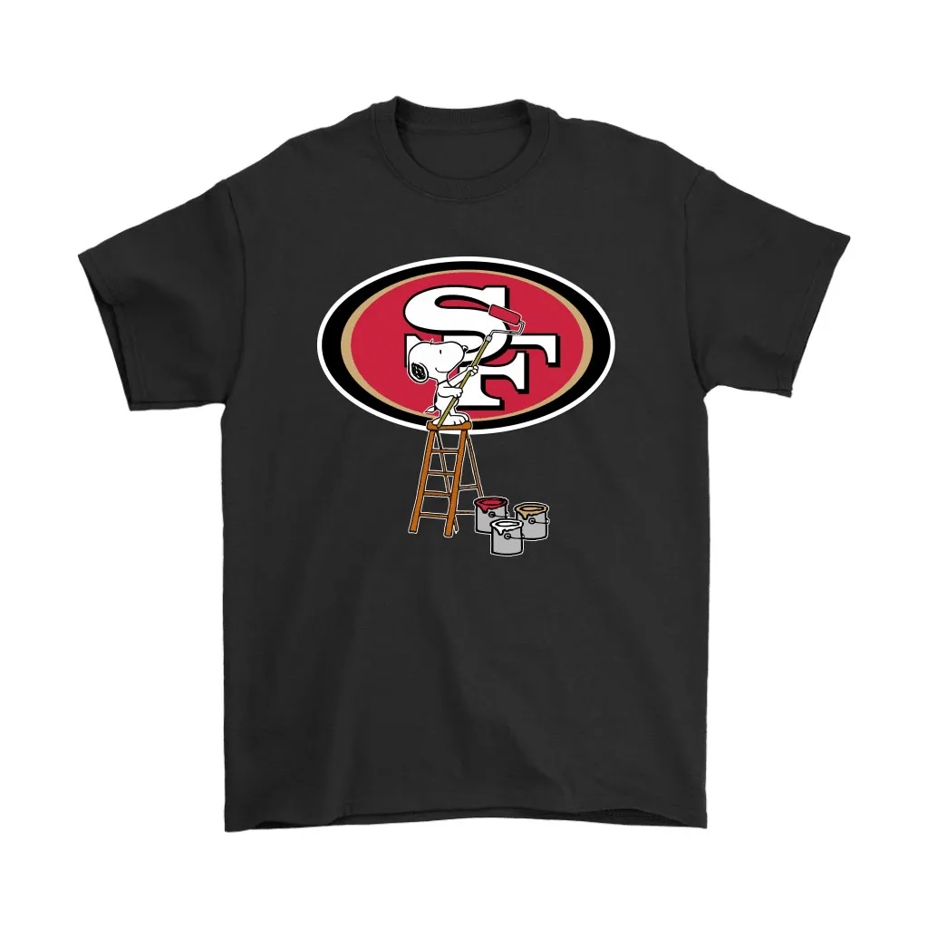 Snoopy Paints The San Francisco 49ers Logo Nfl Football Men Women T-shirt, Hoodie, Sweatshirt