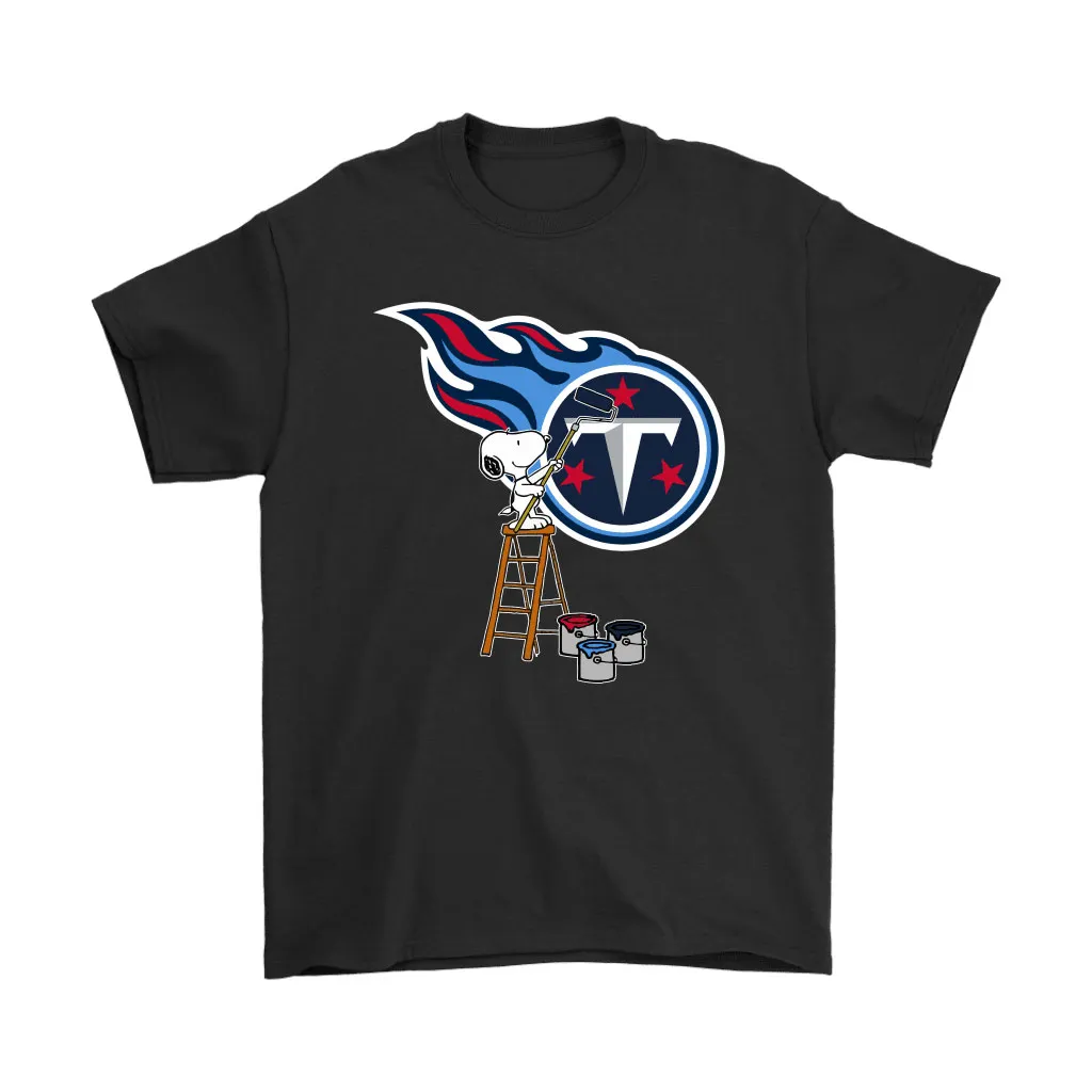 Snoopy Paints The Tennessee Titans Logo Nfl Football Men Women T-shirt, Hoodie, Sweatshirt