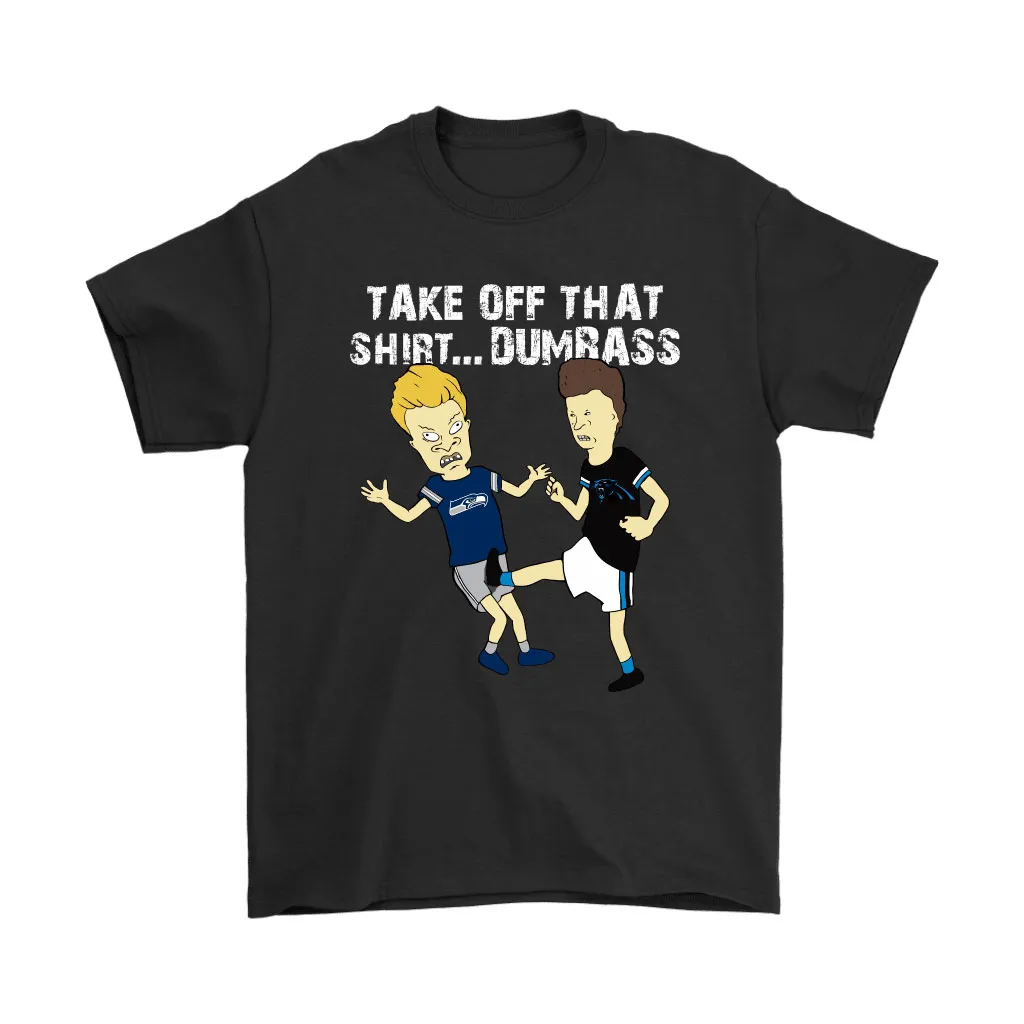 Take Off That Shirt Dumbass Beavis Butt-head Carolina Panthers Men Women T-shirt, Hoodie, Sweatshirt