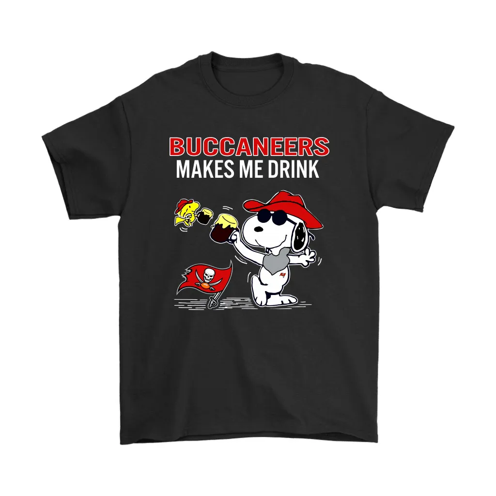 Tampa Bay Buccaneers Makes Me Drink Snoopy And Woodstock Men Women T-shirt, Hoodie, Sweatshirt