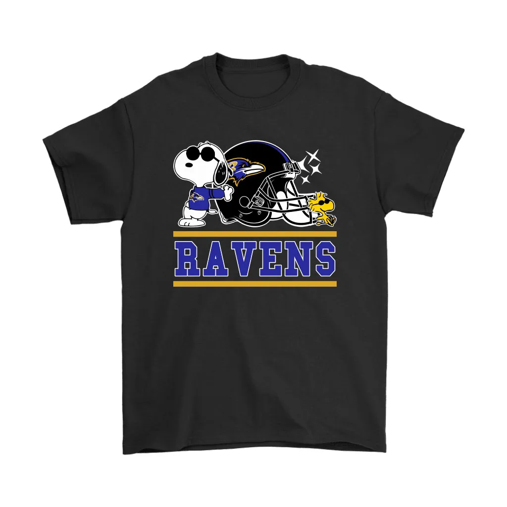 The Baltimore Ravens Joe Cool And Woodstock Snoopy Mashup Men Women T-shirt, Hoodie, Sweatshirt