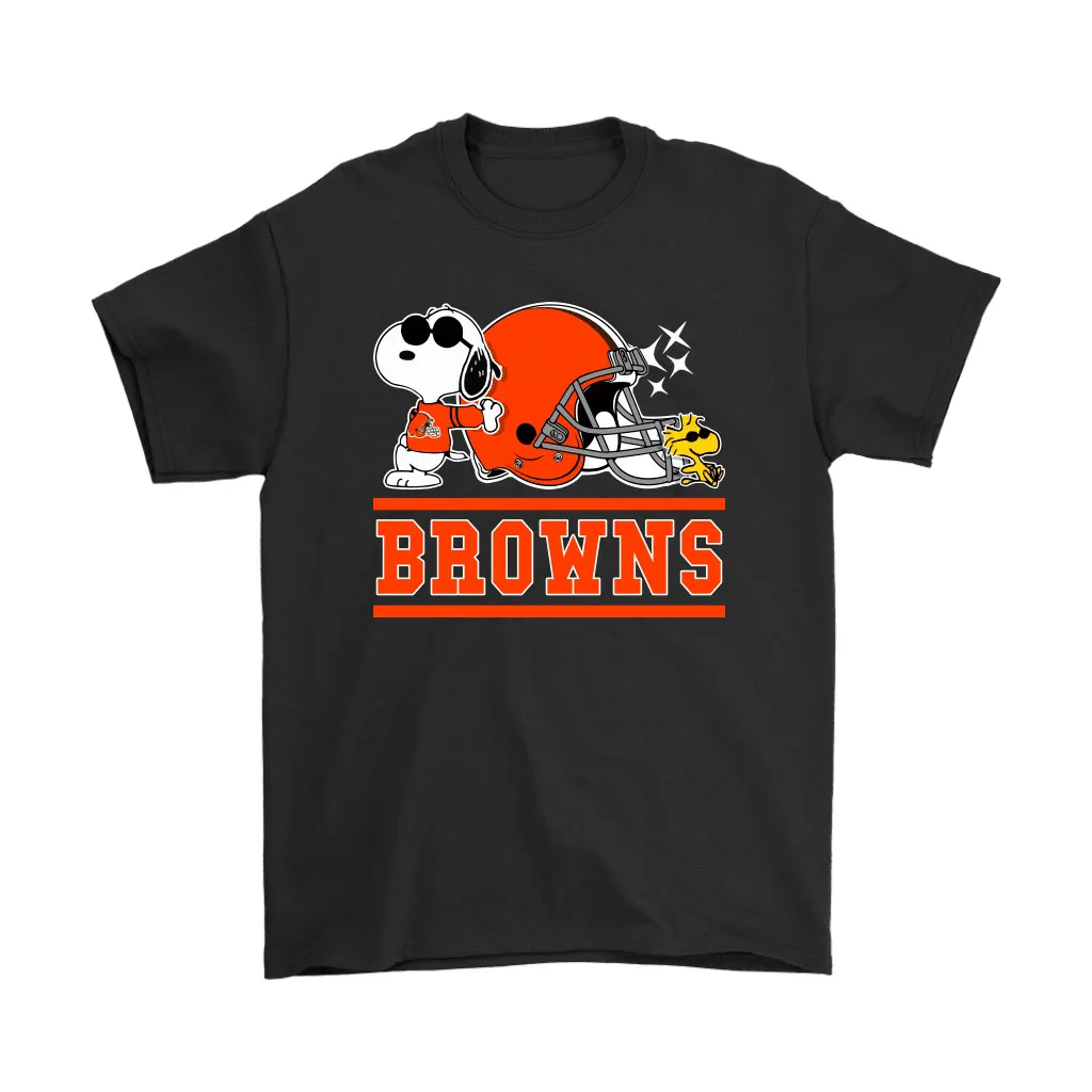 The Cleveland Browns Joe Cool And Woodstock Snoopy Mashup Men Women T-shirt, Hoodie, Sweatshirt