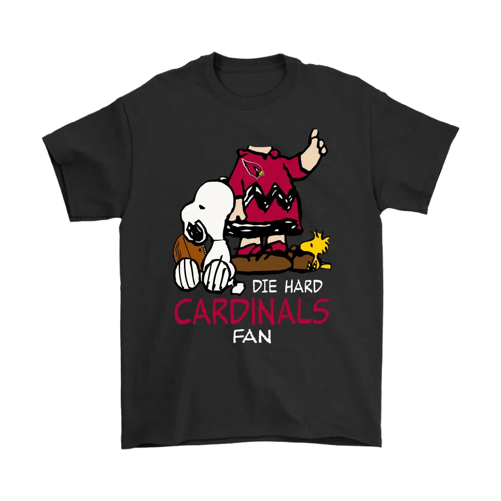 The Die Hard Arizona Cardinals Fans Charlie Snoopy Nfl Men Women T-shirt, Hoodie, Sweatshirt