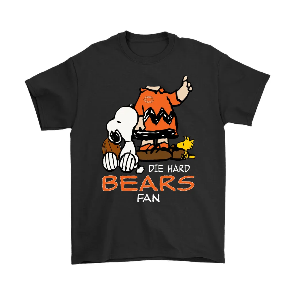 The Die Hard Chicago Bears Fans Charlie Snoopy Nfl Men Women T-shirt, Hoodie, Sweatshirt