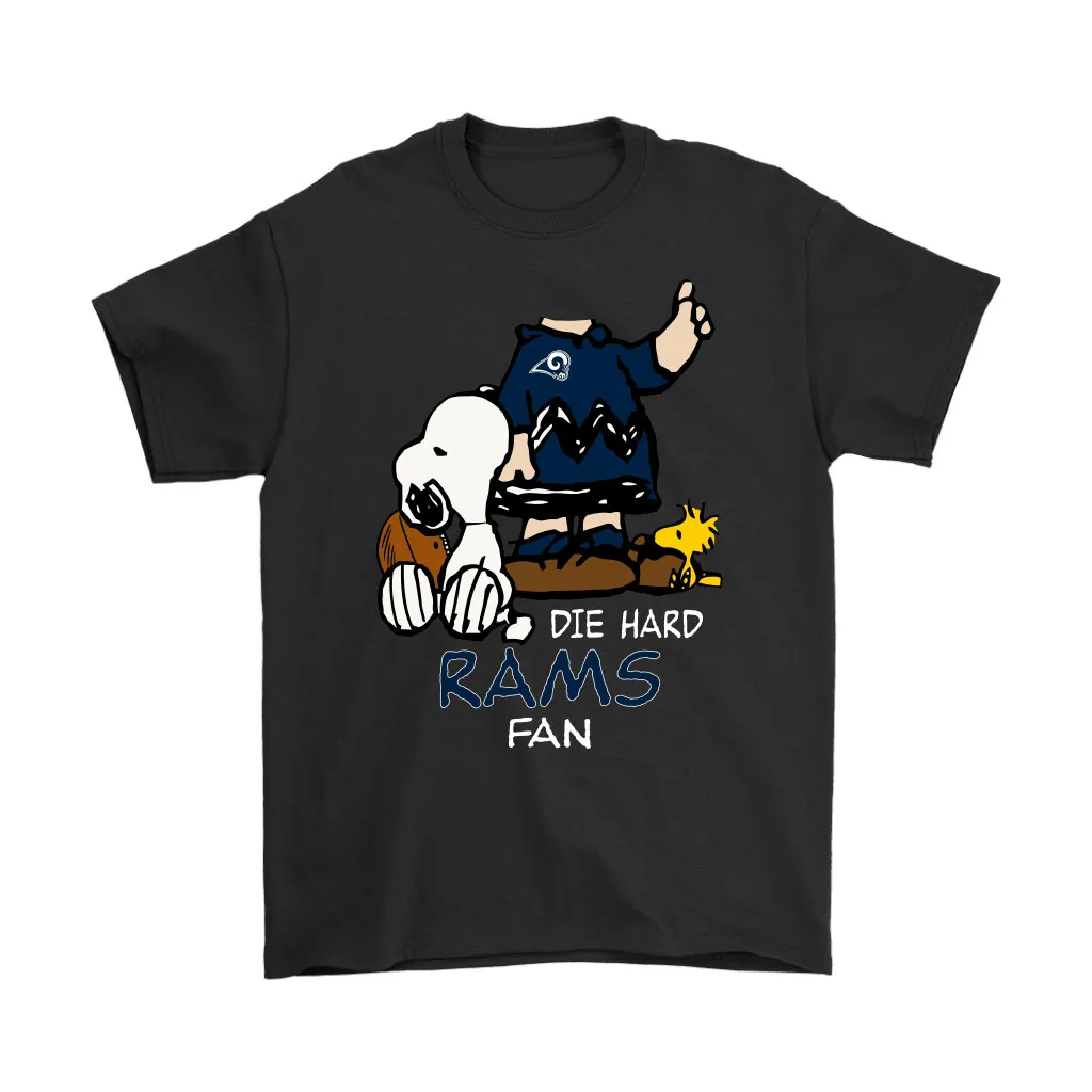 The Die Hard Los Angeles Rams Fans Charlie Snoopy Nfl Men Women T-shirt, Hoodie, Sweatshirt