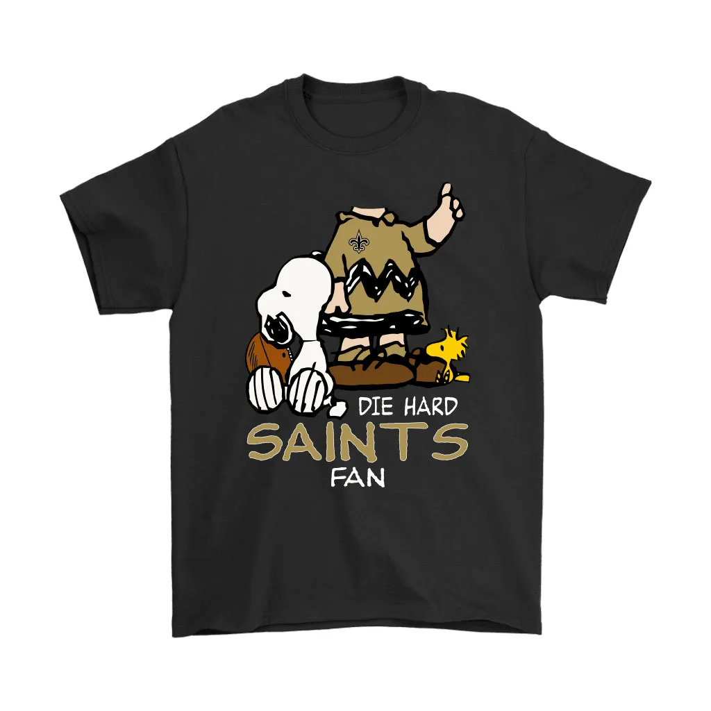 The Die Hard New Orleans Saints Fans Charlie Snoopy Nfl Men Women T-shirt, Hoodie, Sweatshirt