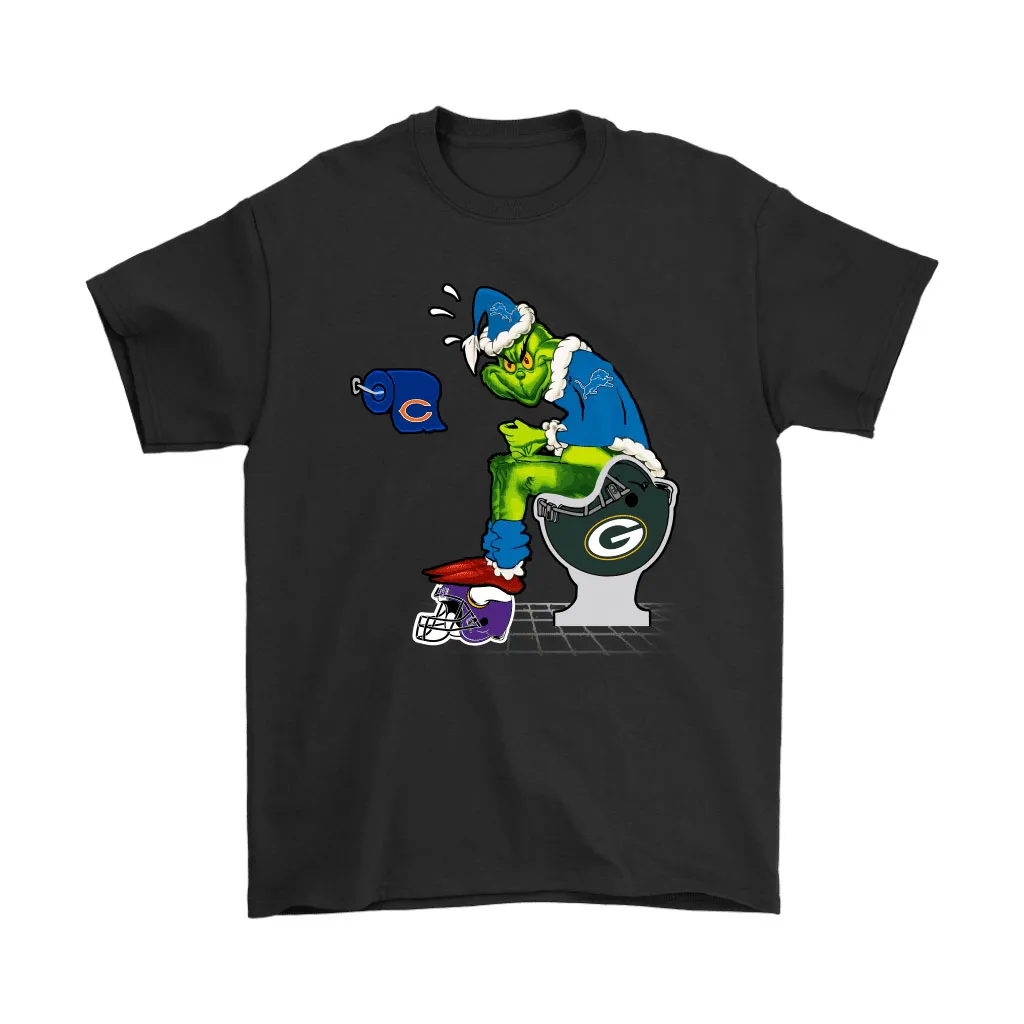 The Grinch Detroit Lions Shit On Other Teams Christmas Men Women T-shirt, Hoodie, Sweatshirt