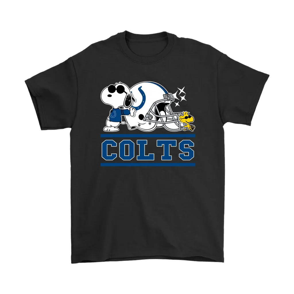 The Indianapolis Colts Joe Cool And Woodstock Snoopy Mashup Men Women T-shirt, Hoodie, Sweatshirt