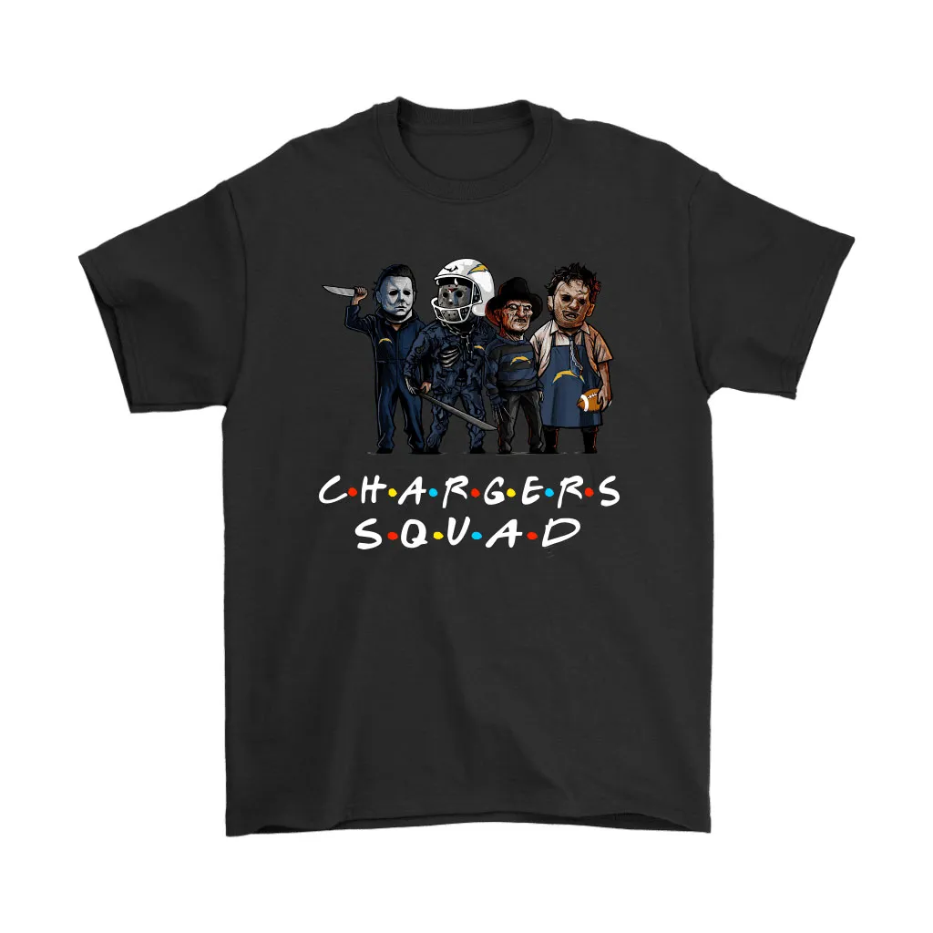 The Los Angeles Chargers Squad Horror Killers Friends Nfl Men Women T-shirt, Hoodie, Sweatshirt